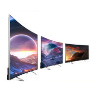 LED Android Televisi Pintar Melengkung Grosir Full HD LCD TV Kantor Hotel 32 55 65 Inci USB OEM Wifi