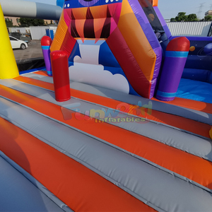 Château gonflable commercial pour enfants, avec toboggan, pour fêtes en plein air - Product Image 5