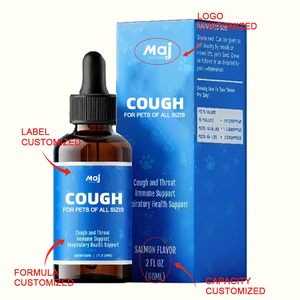 Gouttes à base de plantes pour la toux canine et féline, marque privée OEM - Soulagement, soutien immunitaire, vitamines, minéraux, apaisant pour la gorge, huile de poisson - Qualité supérieure - Product Image 2
