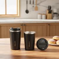 Vaso Térmico de Acero Inoxidable 304 Ecológico de Gran Capacidad con Pantalla Digital de Temperatura, Diseño Moderno y Minimalista