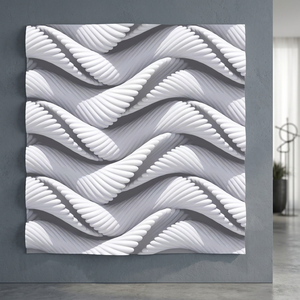 Carreaux de sol en céramique 3D Pebbles brun clair 400x400mm, finement sculptés, finition mate, design intérieur - Product Image 6