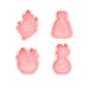 Moule à biscuits de la série Herbes et potions, magie 3D, dessin animé, bricolage, plastique, <span class=keywords><strong>emporte</strong></span>-pièces personnalisés - Product Image 5