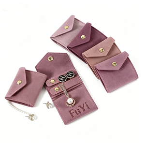 Bolsas de joyería de lujo con cierre de botón a presión y logotipo de marca personalizado para regalos de boda y cumpleaños. - Product Image 1
