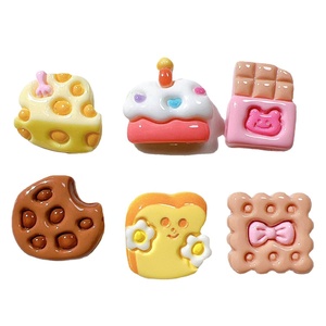 งานฝีมือทำจากเรซินอาหารด้วยทำมือปิ่นปักผมรูปอาหารทำจากเรซินชีส<span class=keywords><strong>เค้ก</strong></span>บิสกิตแผ่นห้อยกุญแจสำหรับตกแต่ง - Product Image 5