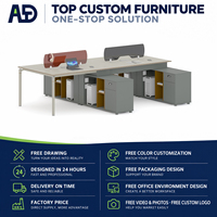 Bureau de travail, mobilier de bureau, table de direction avec armoire latérale, design moderne, mobilier pour espace de travail d'entreprise