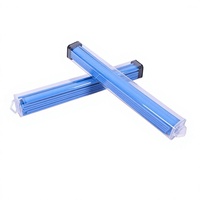 Lame de rechange flexible et résistante en silicone bleu pour raclette de nettoyage de vitres commerciales