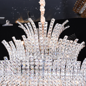 โคมระย้าคริสตัลหรูหราขนาดเล็กสำหรับวิลล่าโรงแรมล็อบบี้และครอบครัวที่กำหนดโดยโรงงานสำหรับการตกแต่งภายในลอฟท์ - Product Image 3