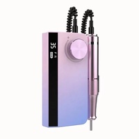 E Bestanden Handvat Draagbare Draadloze Elektrische Nagelboormachine Oplaadbare Draagbare Manicure Acrylvrij Logo 35000Rpm Plastic
