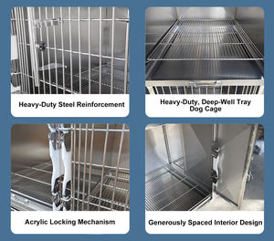 Clinique d'hôpital vétérinaire Injection d'acier inoxydable chat chien chenil <span class=keywords><strong>Cage</strong></span> petit <span class=keywords><strong>Animal</strong></span> vétérinaire hospitalisé <span class=keywords><strong>Cage</strong></span> d'hospitalisation pour animaux de compagnie - Product Image 4