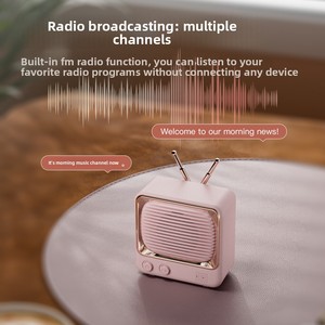 Leuke en retro radio FM 400mAh batterij TF/MP3 afspelen draadloze kleine <span class=keywords><strong>speaker</strong></span> - Product Image 4