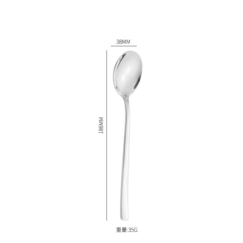 Cuillère en acier inoxydable 304, taille 2 [argent]