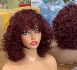 วิกผมมนุษย์บริสุทธิ์100% ผมบ๊อบ frange BOB 200กรัมคลื่นน้ำ SDD - Product Image 5