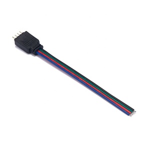 Câble de connexion LED mâle 4 broches, câble de connexion <span class=keywords><strong>RGB</strong></span>, fil électrique de 10 cm pour bandes lumineuses LED 5050 3528, LED RVB - Product Image 3