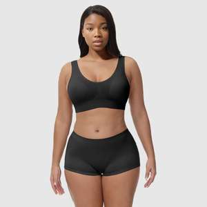 Conjunto de Lencería de 2 Piezas, Panties Cortos sin Costuras y Corsé para Mujer, Económico y a la Moda - Product Image 1