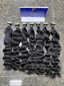 Natural Wave 100% paquets de cheveux vierges non transformés avec ruban adhésif Type aligné sur les cuticules vietnamiennes en gros - Product Image 2