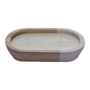 وعاء خشبي بيضاوي كبير من FORHER، صينية زخرفية ريفية، وعاء عجين منحوت يدويًا، وعاء خشبي طويل للديكور - Product Image 4