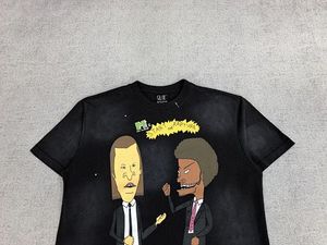 Men's Saint Style <strong>T</strong>-<strong>shirt</strong> Start The Rapture Print <strong>Pulp</strong> <strong>Fiction</strong> Cartoon Parody Distressed Washed Black Streetwear Tee - Product Image 5