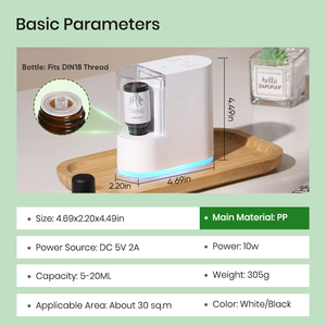 Biểu Tượng Tùy Chỉnh Xách Tay USB Có Thể Sạc Lại Không Có Nước Tinh Dầu Nebulizing Khuếch Tán Thông Minh Hương Thơm Mùi Hương Máy Với Đèn LED - Product Image 4