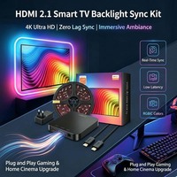 Kit de rétroéclairage intelligent pour écran, bande LED RGBIC pour moniteur de jeu, téléviseur, PC, éclairage d'ambiance, contrôle par application 2.1