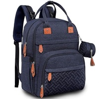 Sac à couches sac à dos multifonction étanche voyage essentiel bébé sac avec matelas à langer, sangles de poussette et étui à sucette unisexe