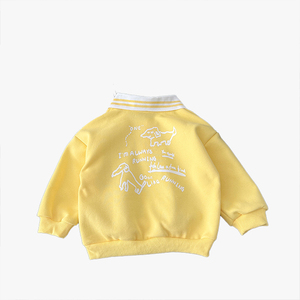 Polo de Manga Larga 100% Algodón para Niños, Estilo Holgado, Bloques de Color, Estilo Preppy, Top de Otoño con Empalmes - Product Image 2