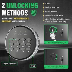 10-12 kim loại súng an toàn tủ lớn khóa kỹ thuật số có thể điều chỉnh súng trường giá cho súng ngắn súng ngắn phòng khách hiện đại văn phòng nhà - Product Image 4