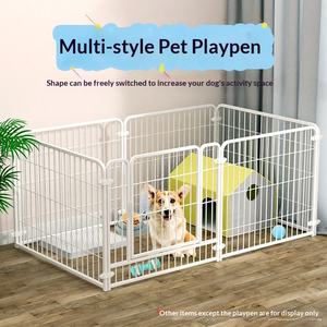 Hondenren van metaal, solide metalen hondenren met afzetting voor kleine en middelgrote honden, binnen en buiten, puppyren, extra stevige kennel - Product Image 3