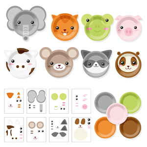 Kits d'activités créatives DAMIA – Kits d'art et d'artisanat jetables pour garçons et filles – Thème animaux – Kit d'art avec assiettes en papier – Cadeau - Product Image 2