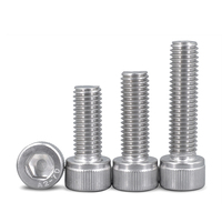 Vis à tête ronde A4-80 M3 M6 M8 DIN912 Grade 12.9 en acier inoxydable/acier au carbone, vis à tête fraisée métriques zinguées, vis de fixation