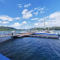 Pont flottant en alliage d'aluminium robuste pour quai de bateaux et ponts piétonniers, conception industrielle