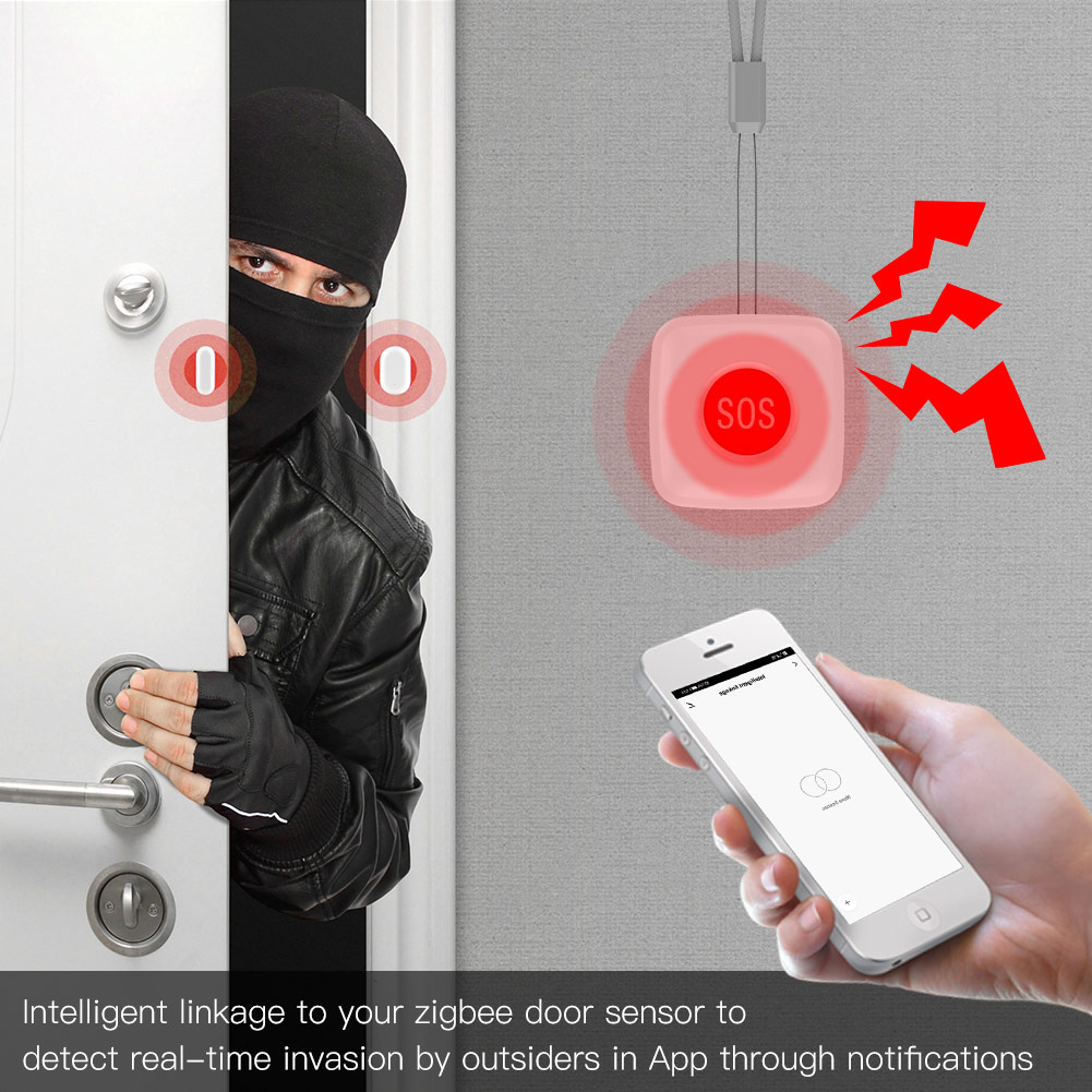 Intelligent linkage to your zigbee door sensor to detect real-time invasion by outsiders in App through notifcations