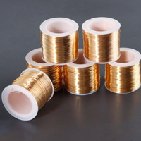 Accessoires de bijouterie M997, conformes à la norme REACH, sans nickel, fil de cuivre, plaqué or 18 carats, ne se décolore jamais, un rouleau/lot