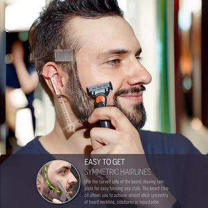 Strumento per Modellare la Barba con Logo Personalizzato, con Sagoma e Rifinitore per una Mascella Simmetrica, per Barba a Zibetto, Baffi e Basette - Product Image 4