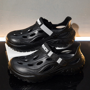 Hole <b>Shoes</b>, <b>Height</b> <b>Increasing</b>, Wear-resistant, Lightweight, Breathable Men's slippers for External Wear - Product Image 4