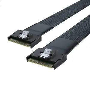 Slim 24Gbps SFF-8654 To SFF-8654 8i Server 74p Server Chassis Internal SAS4.0 Cable