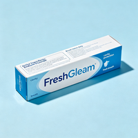Boîte d'emballage personnalisée pour dentifrice et brosse à dents, boîte pliable en carton ivoire, boîte extérieure pour cadeau avec impression UV et laminage brillant