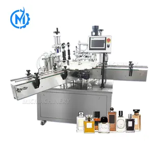 Automatic vacuum sprayer fragrance liquid and scent crimping bottle perfume filling machine