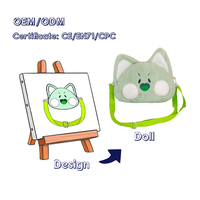 Anime peluche personnalisé chat sac personnalisé en peluche figure jouets pas de minimum animal poupée en peluche sac à dos personnalisé
