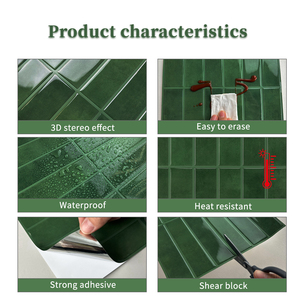 <span class=keywords><strong>Carreaux</strong></span> adhésifs autocollants vertes Vividtiles pour crédence de cuisine et salle de bain - Product Image 3