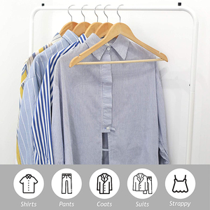 Cintres en bois naturel pour vêtements, cintres pour vêtements, cintres en bois personnalisés avec logo - Product Image 6