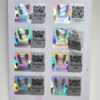 Autocollants holographiques laser 3D de certificat d'authenticité avec autocollant adhésif QR Code Qr Code pour l'utilisation de la perruque