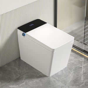 Toilette intelligente en céramique carrée avec siège chauffant inclus, montage au sol, aide entièrement automatique - Product Image 1