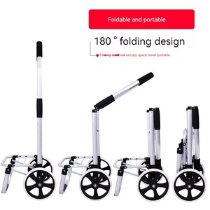 <span class=keywords><strong>Chariot</strong></span> de courses <span class=keywords><strong>pliable</strong></span> en plastique et aluminium avec roues, isolant, extensible, détachable, pour marché, vente en gros - Product Image 4