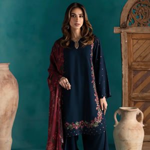 ชุดคอลเล็คชั่นนักออกแบบชาวอินเดียผ้าไหมเนื้อบางธรรมชาติปักลายเรียงตามลำดับสำหรับใส่ทำงานสำหรับผู้หญิง - Product Image 1