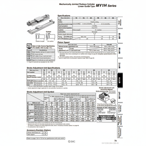 SMC Pneumatics-Cilindro sin vástago, articulado mecánicamente, categoría de producto - Product Image 1