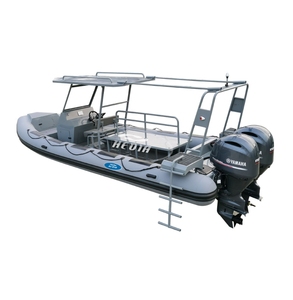 25ft 7,6 m 760 profundo V casco de aluminio RHIB Hypalon off shore agua salada <span class=keywords><strong>buceo</strong></span> yate costilla barco para la venta - Product Image 2