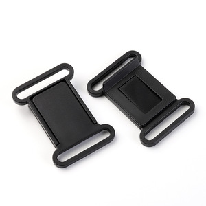 หัวเข็มขัดพลาสติกปรับได้ Jiuyuan ขนาด 52 มม. แบบ D-Ring อุปกรณ์เสริมสำหรับกระเป๋าเป้ สีดำล้วน - Product Image 1