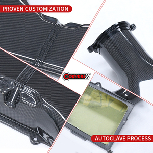 กล่องอากาศเครื่องยนต์คาร์บอนไฟเบอร์สไตล์ OEM สำหรับ Ferrari 488 กล่องไอดีรถยนต์ ชุดแต่งรถยนต์ - Product Image 4