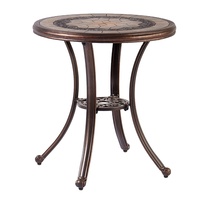 Meubles de jardin, table et chaises en aluminium moulé pour terrasse, chaises de villa, table et chaise de bistrot