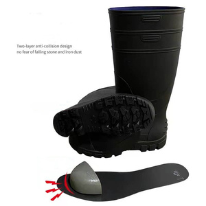Calzado de Seguridad <span class=keywords><strong>Chesapeake</strong></span> con Punta Redonda, Negro, 100% Impermeable, PVC Transpirable, Ligero, Duradero, para Todas las Temporadas - Product Image 5